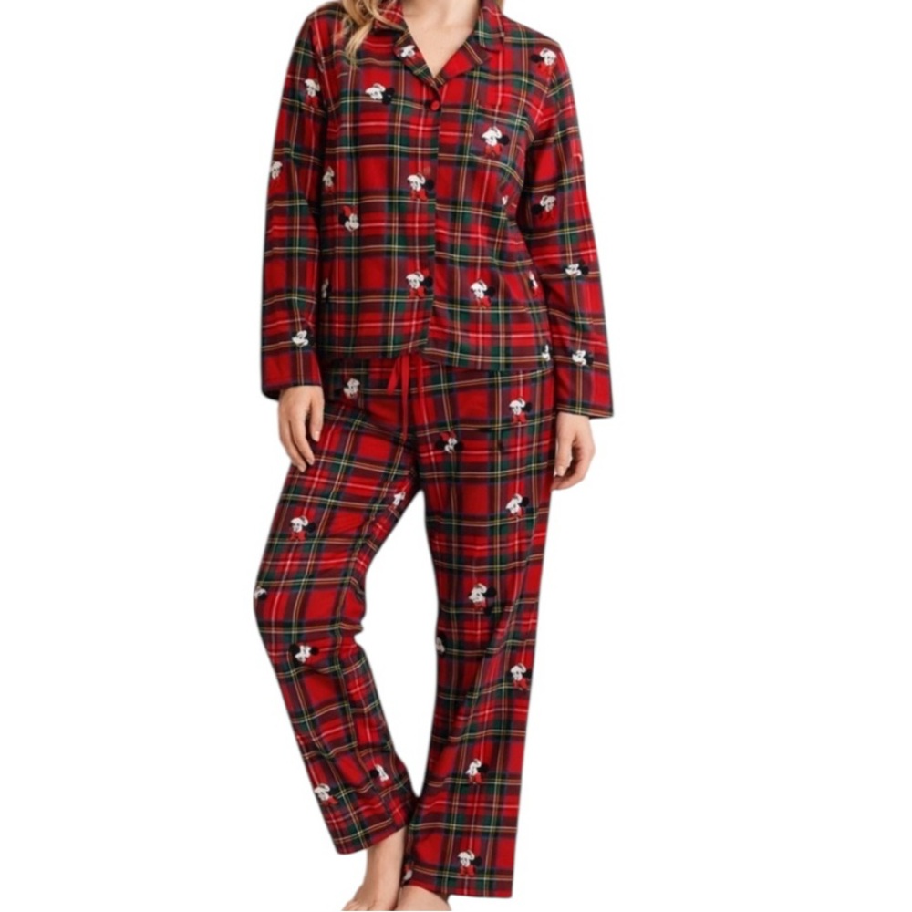 Old Navy x Disney‎ Red Plaid Minnie Mouse Pajama Set